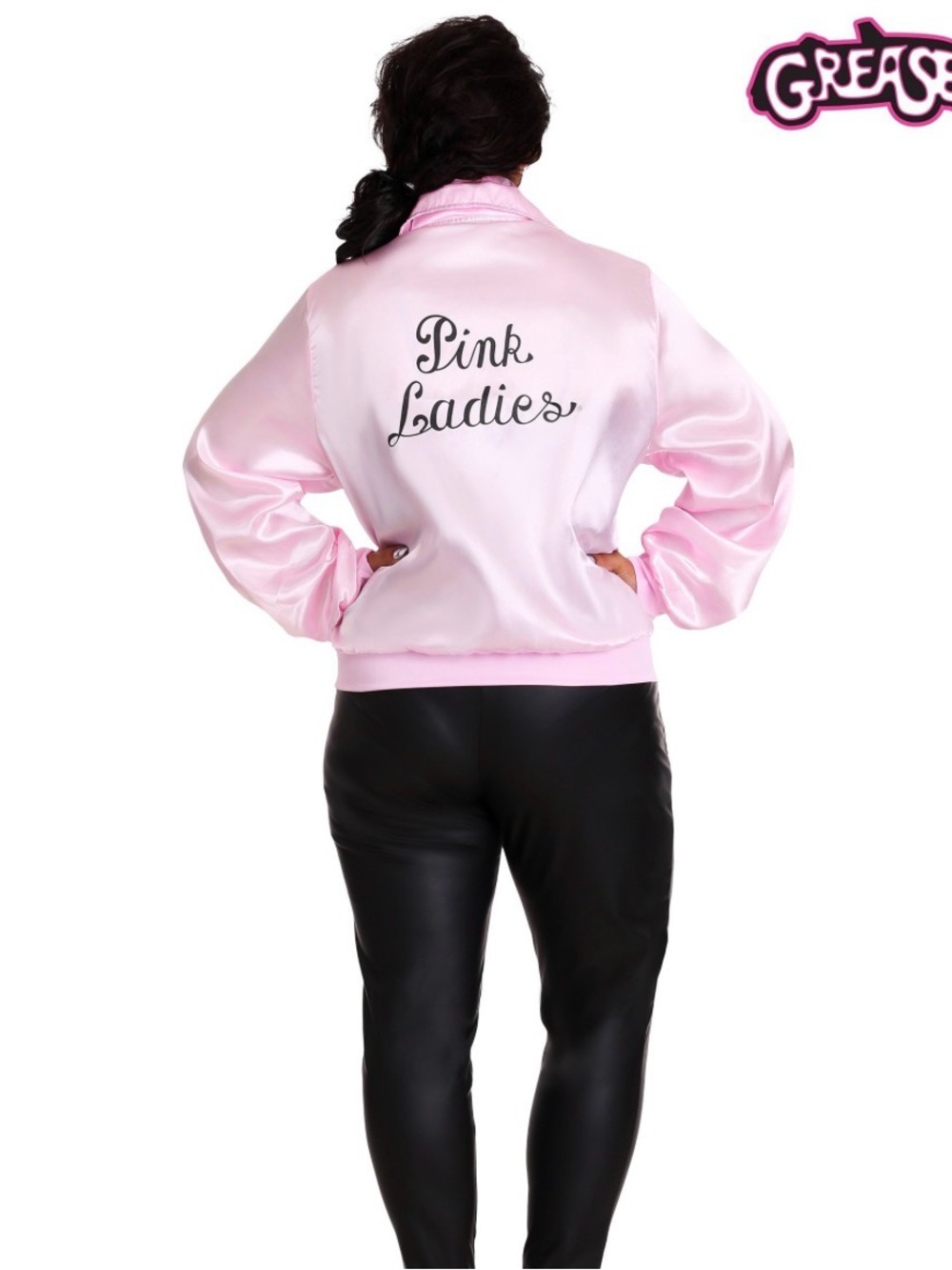Pink Ladies Satin Bomber Jacket - Pink
